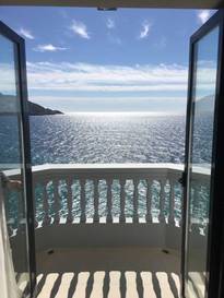 Habitación doble Vista Mar Balcón o Terraza del hotel Gastrohotel RH Canfali. Foto 2