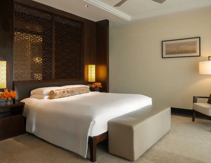 Habitación, 1 cama de matrimonio grande, balcón, vistas a la bahía (Club Access) del hotel Grand Hyatt Goa