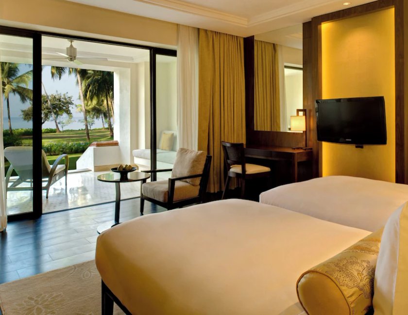 Habitación, 2 camas individuales, balcón, vistas a la bahía (Club Access) del hotel Grand Hyatt Goa