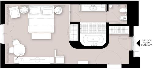 Habitación Superior con cama extragrande del hotel Bvlgari London