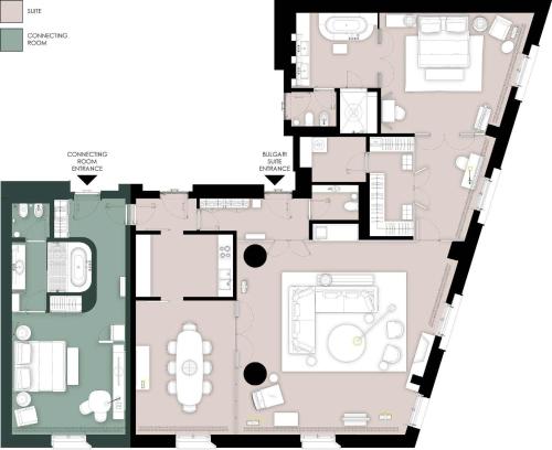 One - Bedroom King Suite with Urban View del hotel Bvlgari London. Foto 7