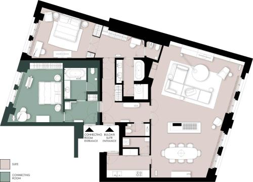 One - Bedroom King Suite with Urban View del hotel Bvlgari London. Foto 8