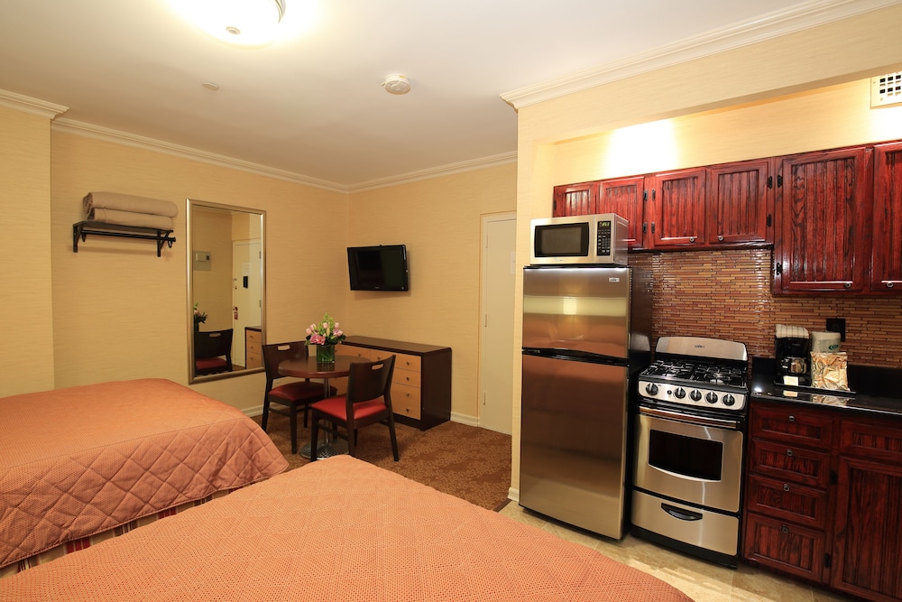 Estudio, 2 camas dobles, cocina básica del hotel Radio City