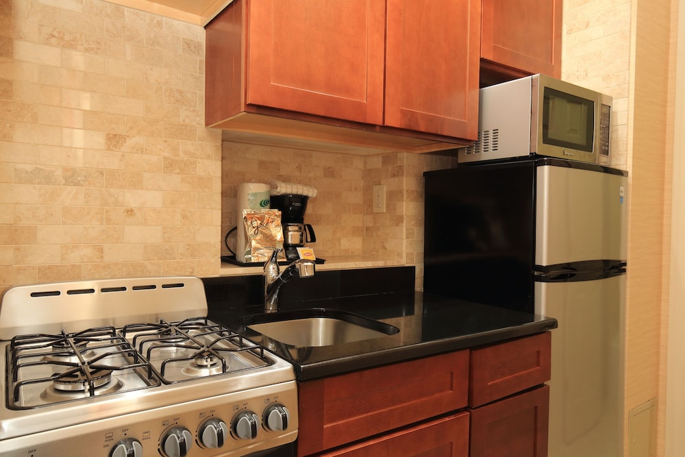 Estudio, 1 cama de matrimonio, cocina básica del hotel Radio City. Foto 4