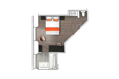Habitación Doble Estándar del hotel France D'antin Opéra. Foto 6
