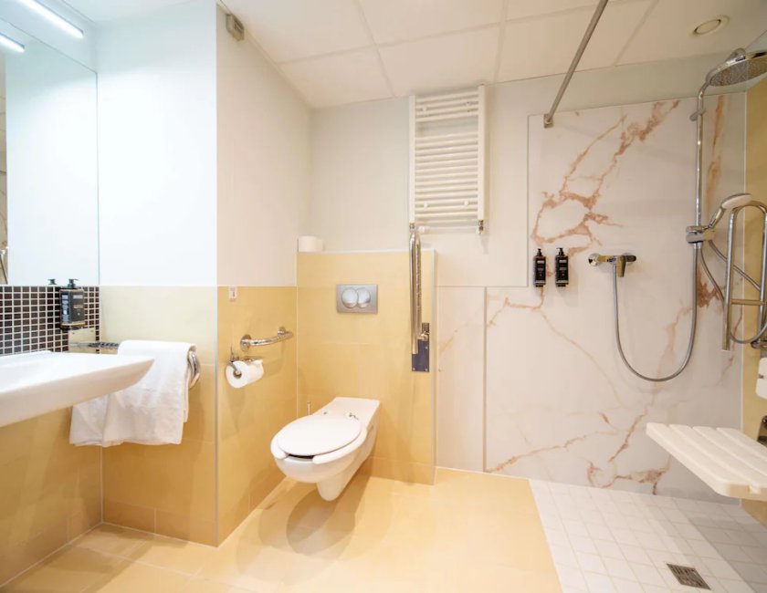 Habitación estándar, 1 cama doble con sofá cama, accesible para personas con discapacidad del hotel Mercure Warszawa Airport. Foto 6