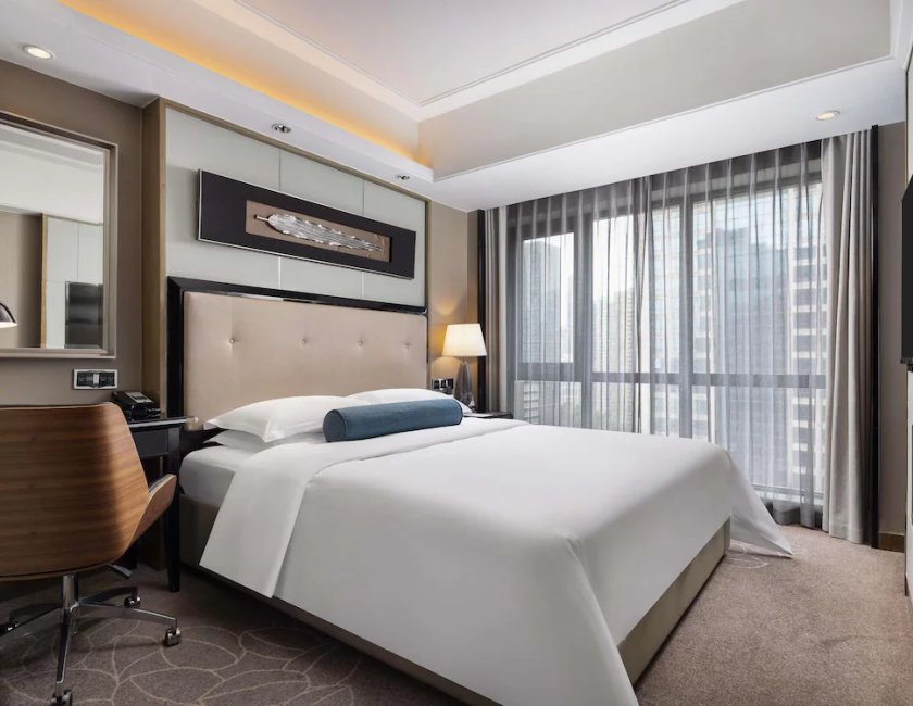 Habitación doble 1 Cama king Vista ciudad Esquinera del hotel Pullman Shanghai Jing An