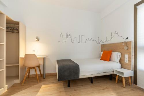 Habitación Individual con balcón del hotel Sans. Foto 3