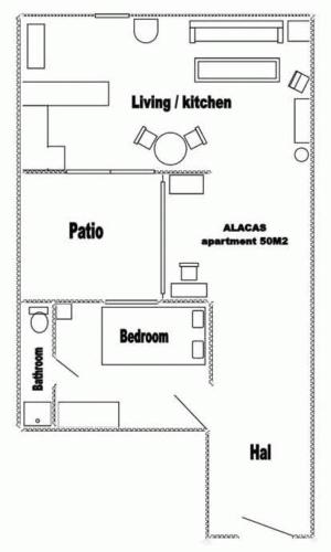 Apartamento de 1 dormitorio del hotel Alacas Sevilla. Foto 26