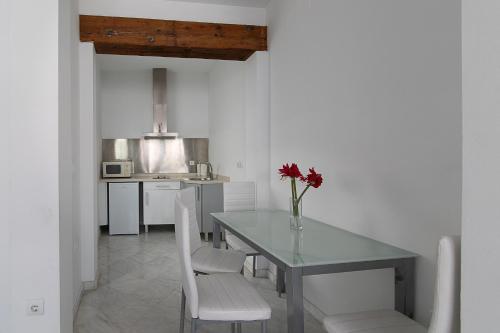 Apartamento Con Cocina 1 habitación Sofá Cama incluido 1 Cama doble del hotel Apartamentos Mariano De Cavia. Foto 13