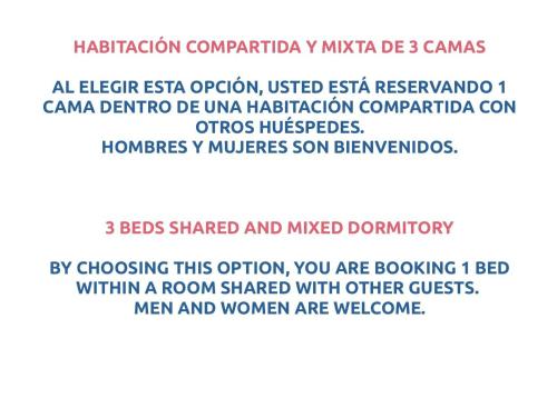 Cama individual en habitación compartida mixta de 3 camas del hotel The Spot Central. Foto 3