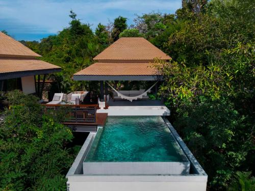 Villa con piscina y vistas a la bahía - Cama extragrande del hotel Banyan Tree Cabo Marques. Foto 1