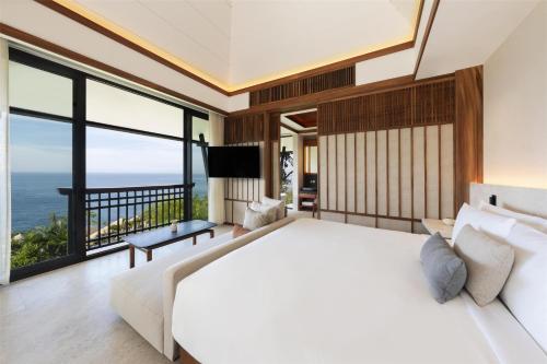 Villa con piscina frente al mar - Cama extragrande del hotel Banyan Tree Cabo Marques. Foto 3