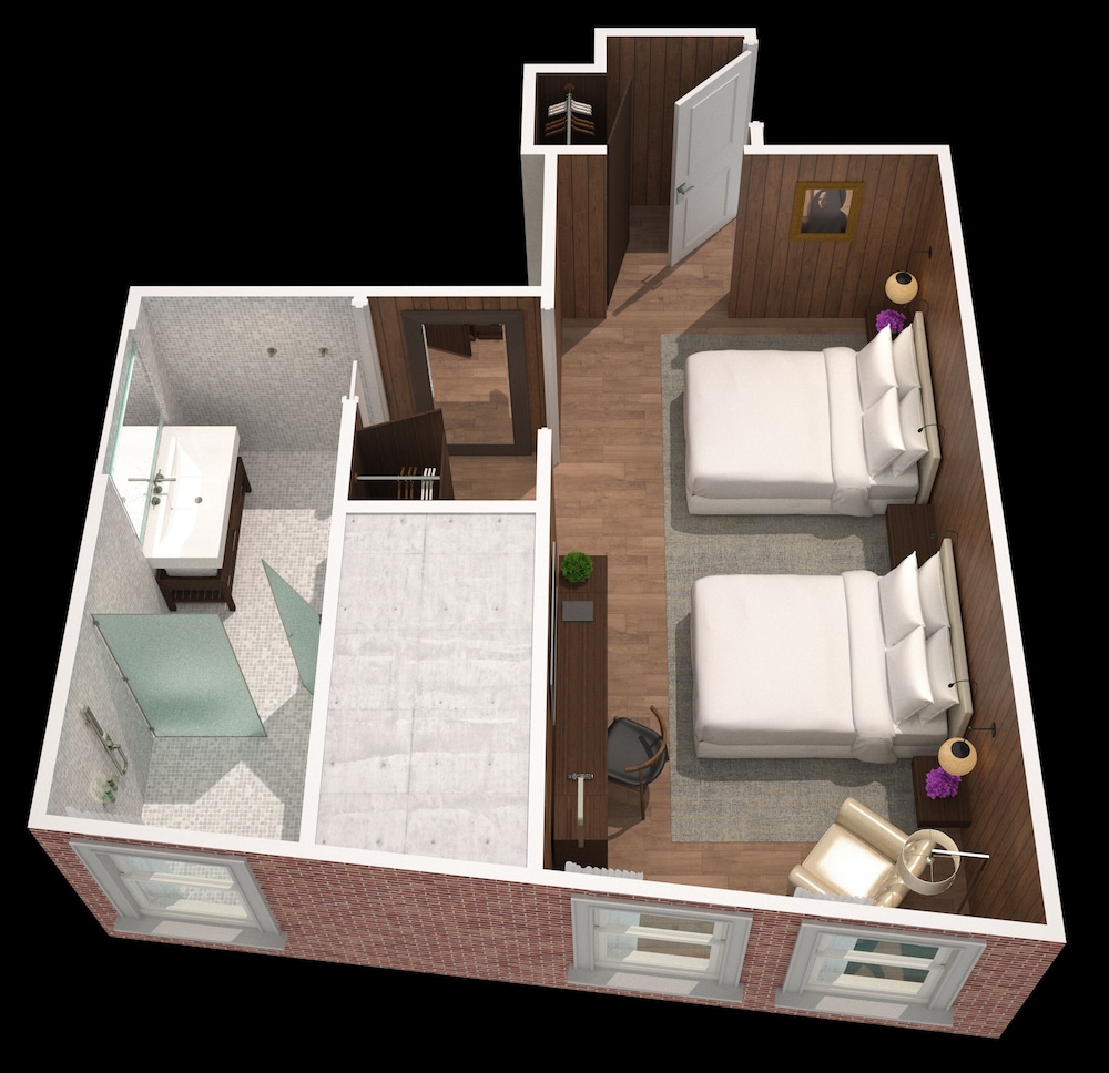 Loft, 2 camas individuales del hotel The London Edition. Foto 2
