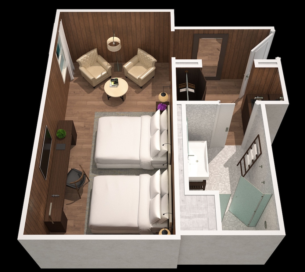 Loft, 2 camas individuales del hotel The London Edition. Foto 3