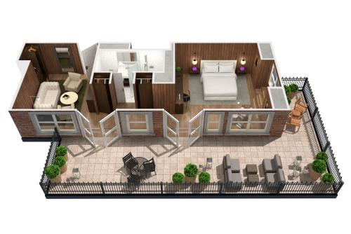 Suite King con terraza del hotel The London Edition. Foto 3