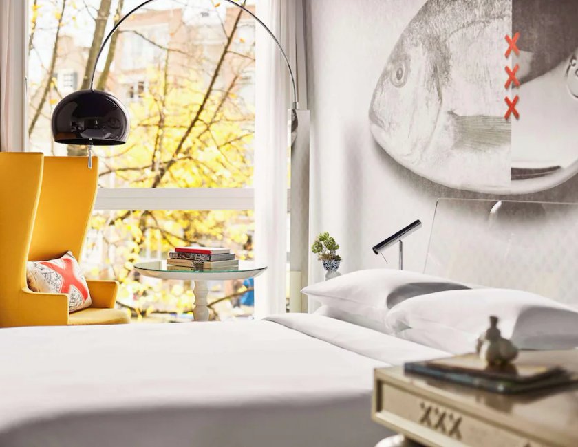 Habitación, 1 cama de matrimonio grande, vistas al canal del hotel Andaz Amsterdam Prinsengracht - A Concept By Hyatt. Foto 3