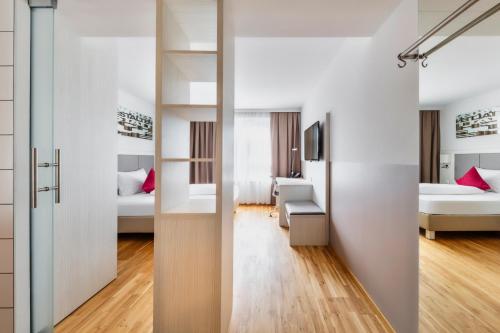 Habitación Doble Estándar del hotel Zeitgeist Vienna Hauptbahnhof. Foto 2