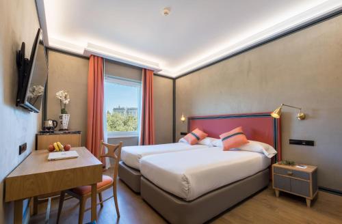 Habitación Doble - 1 o 2 camas del hotel Principe Pio. Foto 14