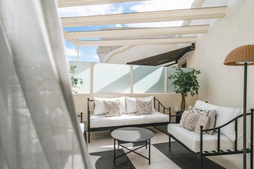 Habitación Deluxe con terraza del hotel Vincci Madrid Centrum