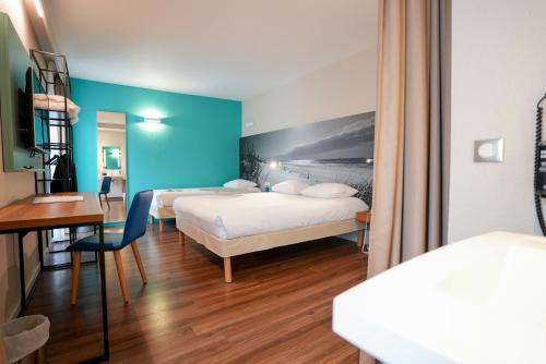 Habitación Estándar - 1 cama doble y 1 individual del hotel Ibis Styles Quimper. Foto 8