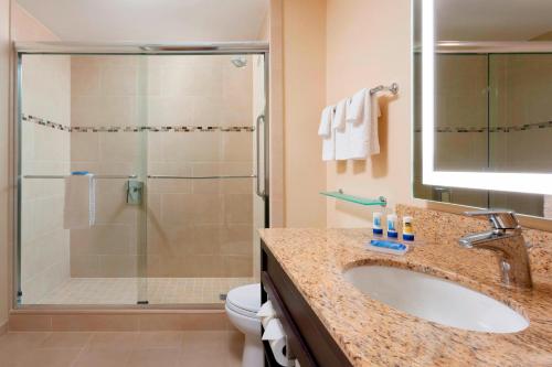 Suite con cama extragrande y sofá cama del hotel Fairfield Inn & Suites by Marriott New York Midtown Manhattan/Penn Station. Foto 7