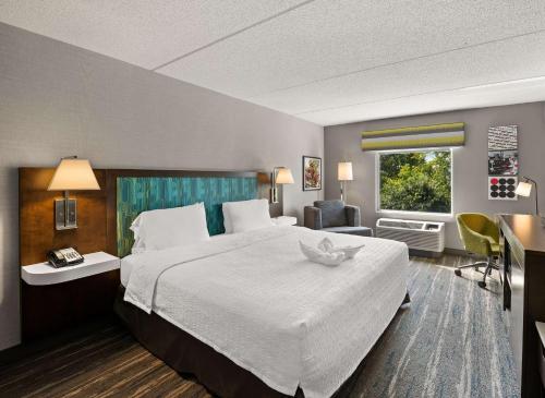 Habitación con cama extragrande y ducha - No fumadores del hotel Hampton Inn and Suites Poughkeepsie. Foto 2