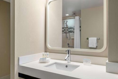 Estudio con cama extragrande y ducha accesible en silla de ruedas - Adaptado para personas con discapacidad auditiva/movilidad reducida - No fumadores del hotel Homewood Suites New York/midtown Manhattan Times Square South. Foto 2