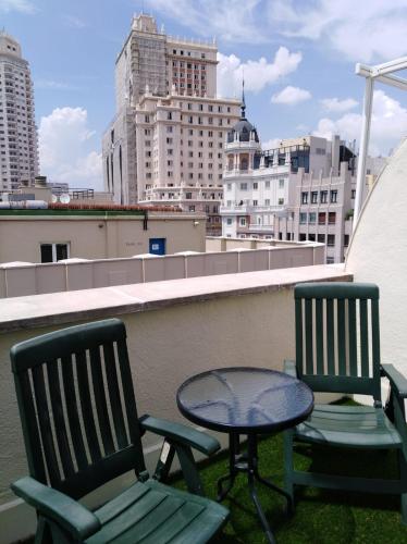 Habitación Doble Deluxe con terraza del hotel El Rincon de Gran Via. Foto 3