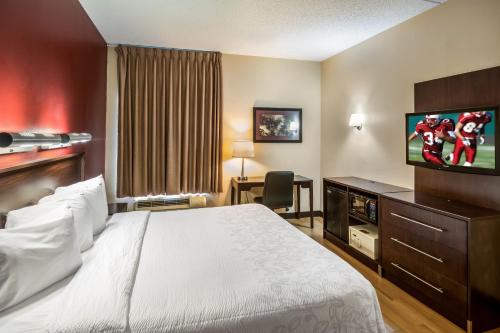 Habitación Business con cama extragrande, adaptada para personas con discapacidad - No fumadores del hotel Red Roof Plus Garden City - Long Island. Foto 1