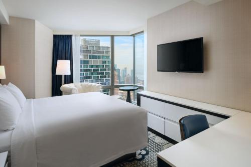 Estudio con cama extragrande del hotel residence inn by marriott new york manhattan/central park. Foto 1