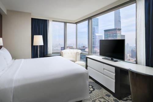 Estudio Deluxe con vistas a Times Square del hotel residence inn by marriott new york manhattan/central park
