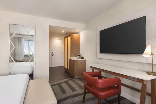 Habitación Estándar con ducha a ras de suelo - Cama extragrande - Adaptada para personas de movilidad reducida del hotel Hilton Cabana Miami Beach. Foto 4