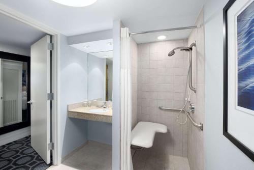 Habitación Deluxe con ducha a ras de suelo - 1 cama extragrande - Adaptada para personas con movilidad reducida del hotel Hilton Long Island/huntington. Foto 3