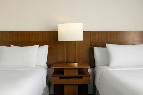 Habitación Doble con 2 camas dobles y ducha accesible en silla de ruedas - Adaptada para personas con movilidad reducida del hotel Fairfield Inn y Suites Newark Liberty Internationa. Foto 4