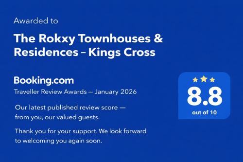 Habitación Rokxy con cama grande del hotel The Rokxy Townhouse - Kings Cross. Foto 8