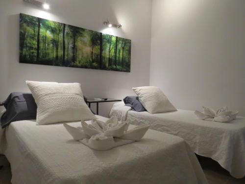 Habitación doble 2 camas del hotel Barcelona City. Foto 1