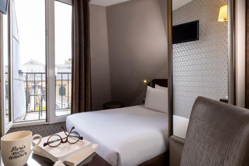 Habitación Individual con balcón del hotel Abbatial Saint Germain
