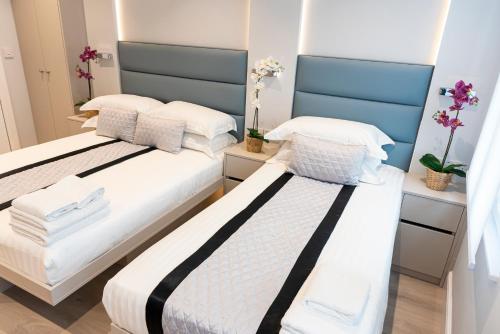 Estudio con 2 camas individuales del hotel NOX West Hampstead. Foto 27