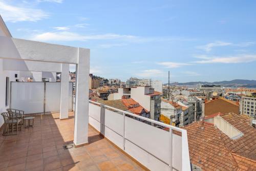 Habitación Doble con terraza - 1 o 2 camas del hotel B&B Vigo. Foto 2
