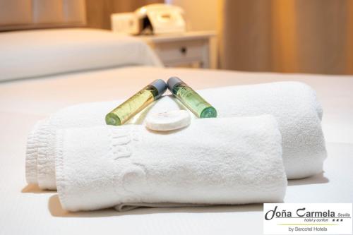 Habitación Doble con cama supletoria del hotel Sercotel Doña Carmela. Foto 2