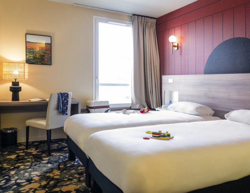 Habitación doble 2 Camas individuales del hotel ibis Styles Versailles Saint Quentin en Yvelines
