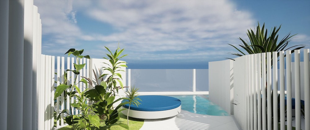 Habitación panorámica doble, 1 cama doble, piscina privada, vistas al mar del hotel The Salmar - New Opening. Foto 4