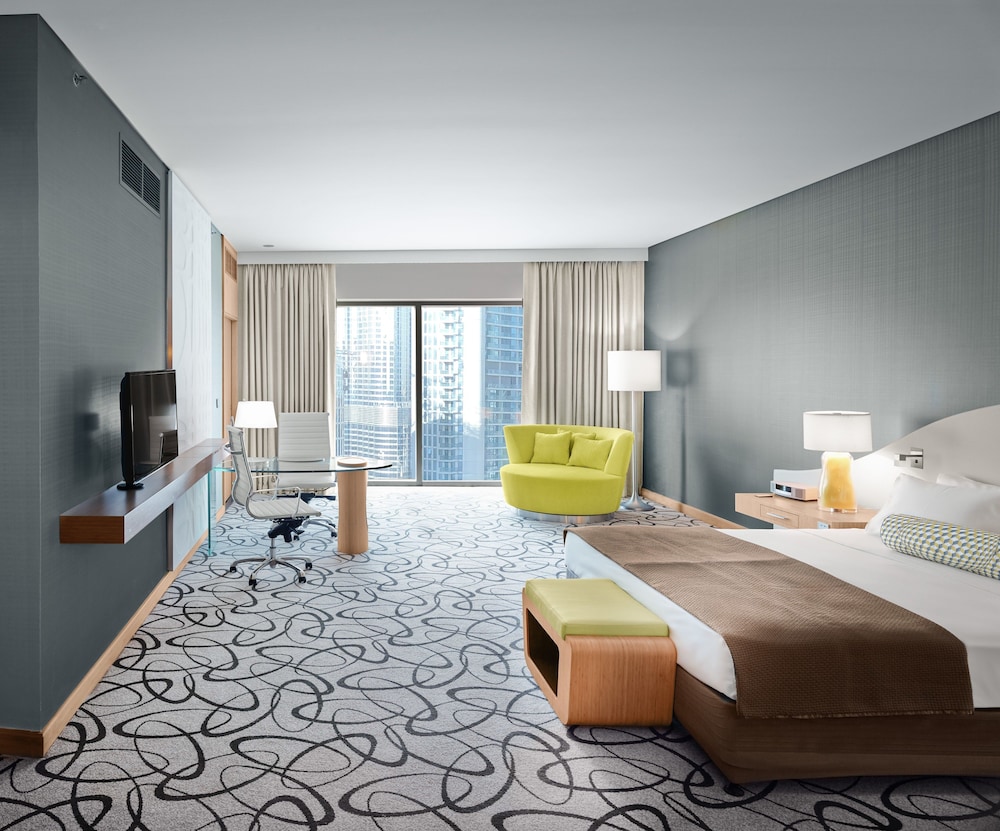 Habitación de lujo, 1 cama de matrimonio grande (Vista al Burj Khalifa) del hotel Sofitel Dubai Downtown. Foto 6