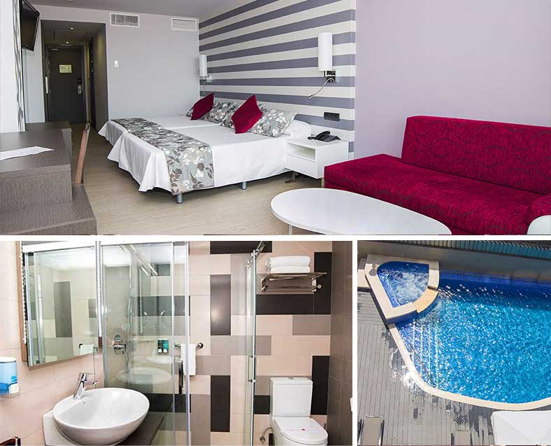 Habitación doble del hotel Rh Vinaros Aura