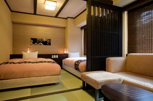 Habitación Doble Deluxe - 2 camas del hotel Hida Hanasatonoyu Takayama Ouan