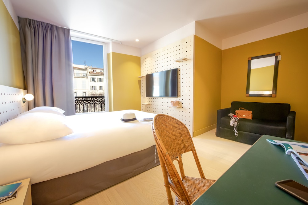 Habitación Pop con cama doble del hotel Greet Marseille Centre St Charles. Foto 4