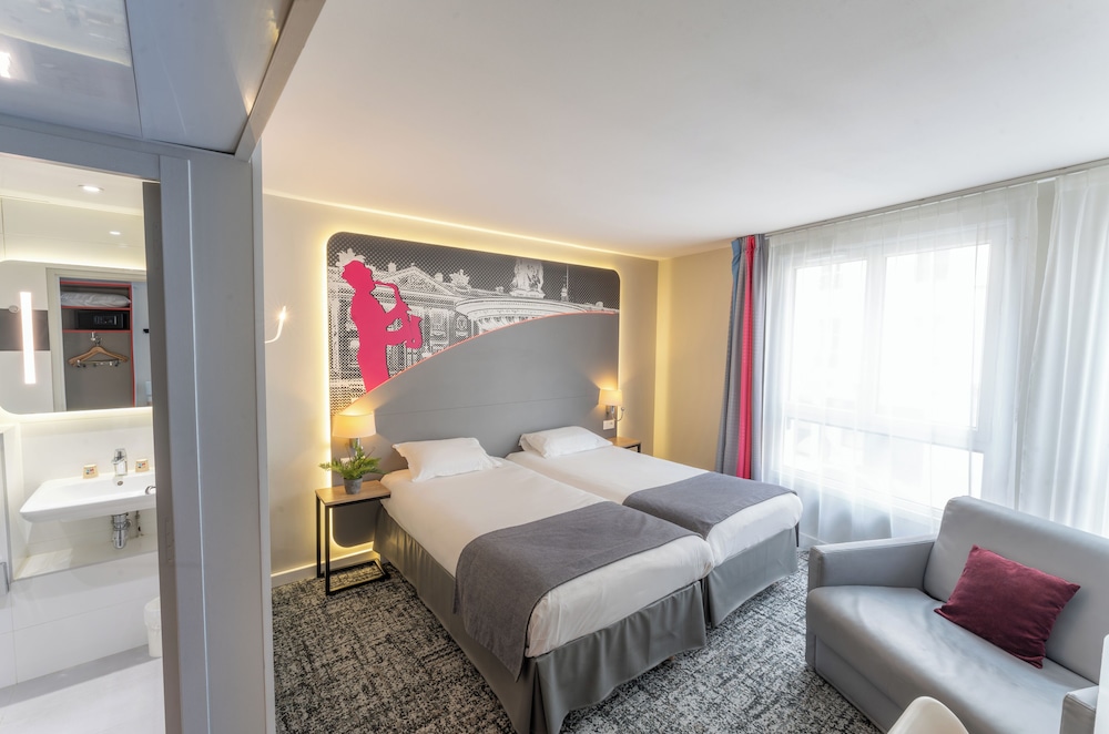 Habitación estándar con 2 camas individuales del hotel Inn Design Paris Place D'italie