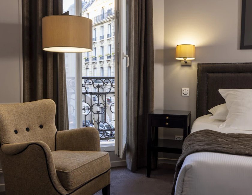 Habitación doble superior, balcón del hotel Pavillon Monceau. Foto 4
