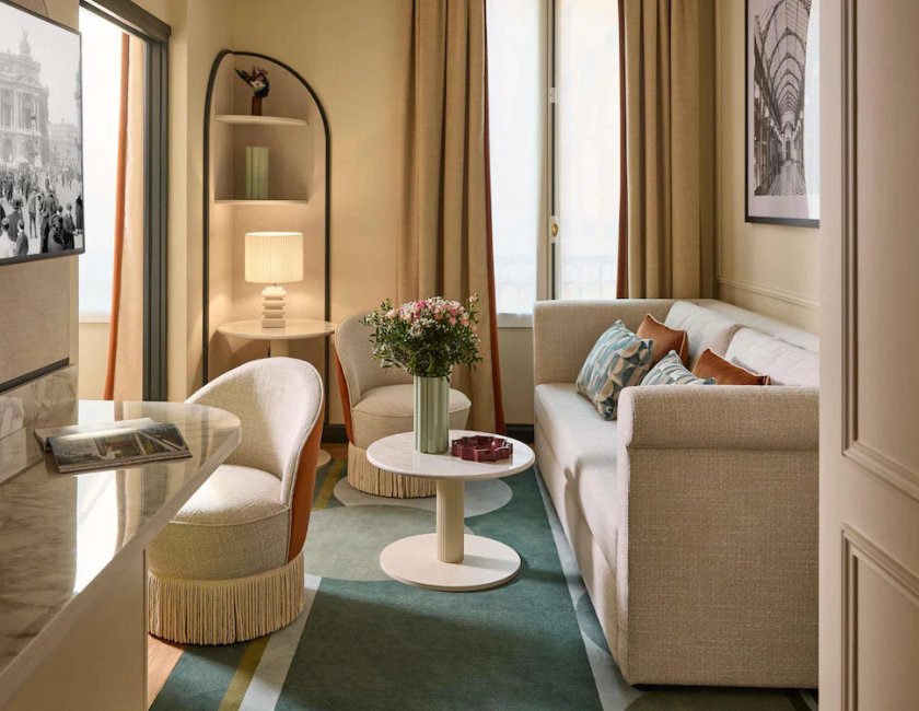 Suite Deluxe, 1 cama de matrimonio grande, 2 baños del hotel L'echiquier Opéra Paris Mgallery Collection. Foto 3